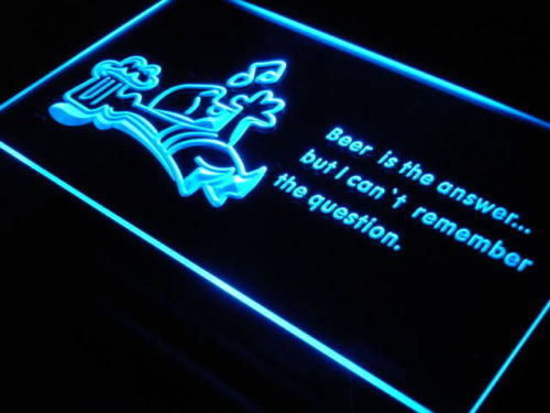 Beer is the Answer Get Drunk Bar Neon Light Sign